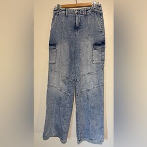L'AGENCE Brooklyn High Rise Wide Leg Utility Jeans Size 27